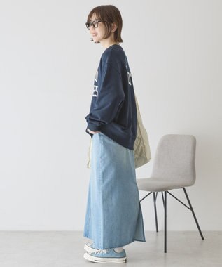 AMERICAN HOLIC カレッジロゴ裏毛スウェット Dark Navy