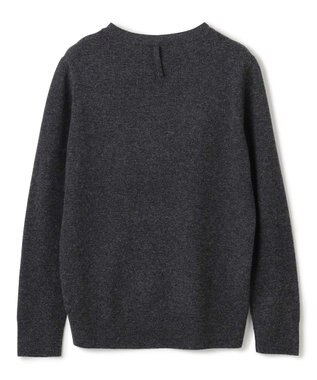 BEIGE， 【WEB限定・洗える】ROGAN / バイカラーウールクルーネックニット M Gray x C Gray