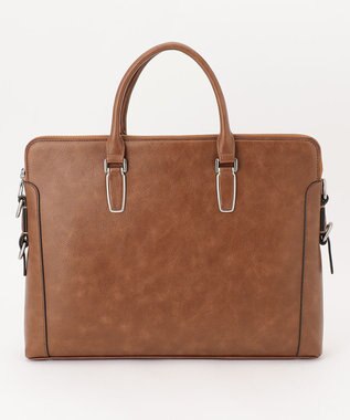 UNBILLION Otias アンティーク仕上げ合皮ブリーフバッグ ライトブラウン