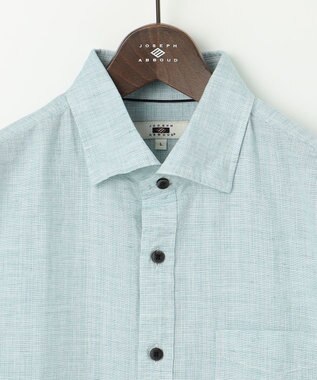 JOSEPH ABBOUD 【キングサイズ・カラー豊富/サステイナブル】リヨセルリネンサッカーシャツ グリーン系