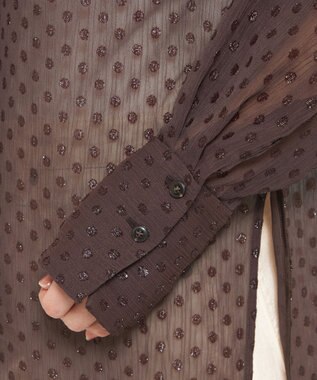 uncrave シアードットジャガード シャツ ブラウン