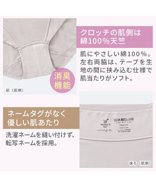 BRADELIS New York 【BRADELIS NewYork peace】　細みえ快適綿混ショーツ25 補正下着 深め ハイウエスト お腹スッキリ グレージュ