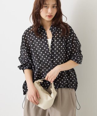 AMERICAN HOLIC 【WEB限定】ドットドロストシャツ Black