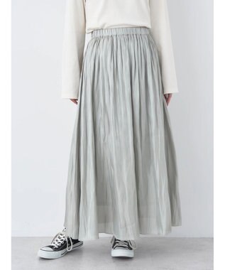 earth music&ecology シャイニーギャザースカート Mint