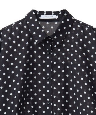 AMERICAN HOLIC 【WEB限定】ドットドロストシャツ Black