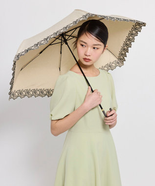 TOCCA 【晴雨兼用】DANCING RIBBON UMBRELLA 折り畳み傘 収納バッグ付き ベージュ系