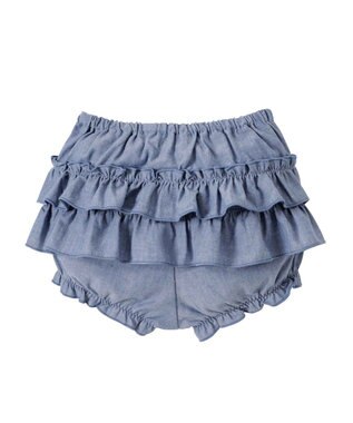 MIKI HOUSE HOT BISCUITS 【フリー(70-90cm)】 フリル付き ベビーブルマ ブルー
