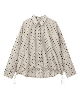 AMERICAN HOLIC 【WEB限定】ドットドロストシャツ Pink Beige