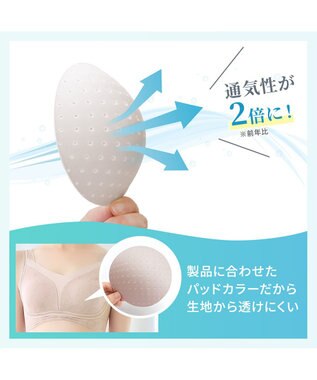 BRADELIS New York 【Yukine inc. 】ゆきねえモアソフト快適ホールドブラ24  接触冷感 ノンワイヤーでラクに補正 ブラジャー YH124201 クリームベージュ