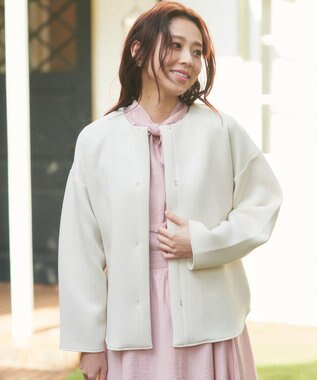 Feroux 【洗える】ダンボール アウター アイボリー系