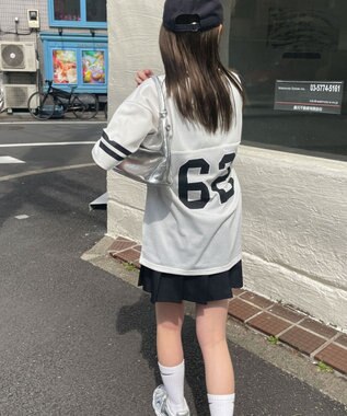 WEGO ナンバリングメッシュビッグT ホワイト