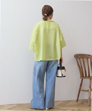 AMERICAN HOLIC Wポケットシアー半袖シャツ Pistachio