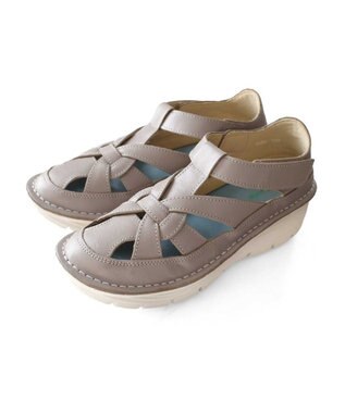 Pointer 本革編み込みグルカサンダル ライトグレー