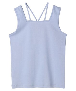 CRAFT STANDARD BOUTIQUE 前後2WAYスクエアデザインタンクトップ Sax