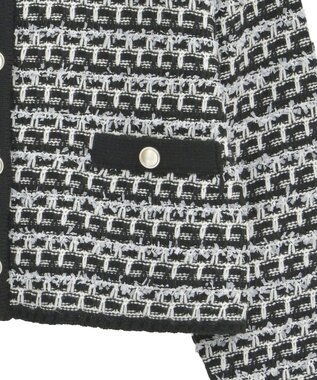 earth music&ecology ニットツイードジャケット Black