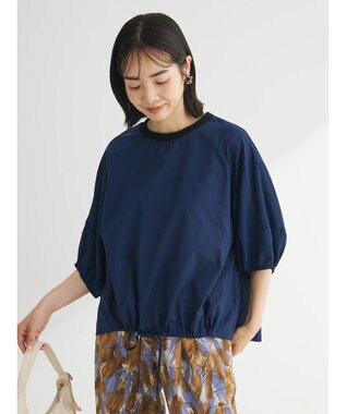 Green Parks ランタンスリーブブラウス Navy