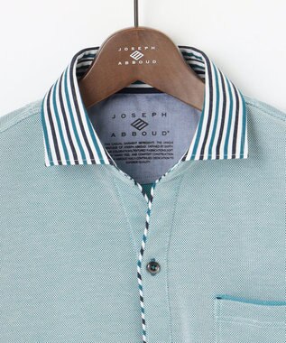 JOSEPH ABBOUD 【キングサイズ・オーガニックコットン】クールダディ ポロシャツ ターコイズブルー系