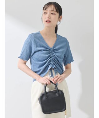 earth music&ecology ポコポコギャザードロストプルオーバー