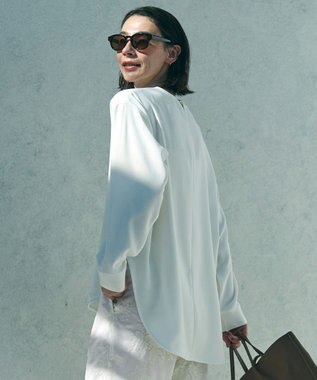 UNFILO ジョーゼット ラウンドテール プルオーバー オフ