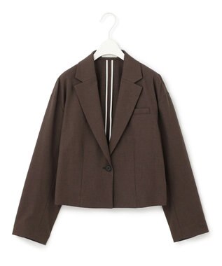 ICB 【洗える】 LooseWeave ショートジャケット ダークブラウン系