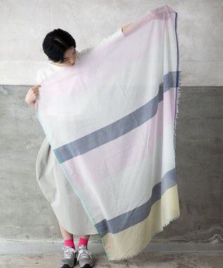 POLS 播州織 極細コットンストール ピンク