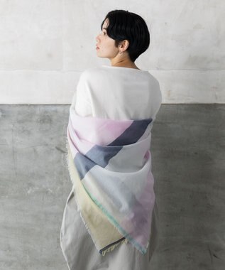 POLS 播州織 極細コットンストール ピンク