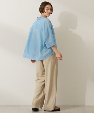 AMERICAN HOLIC Wポケットシアー半袖シャツ Light Blue