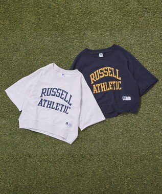 AMERICAN HOLIC 【RUSSELL】ロゴ半袖スウェット Gray Mixture