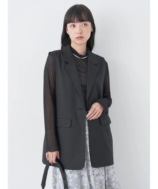 earth music&ecology テーラードジレ Black