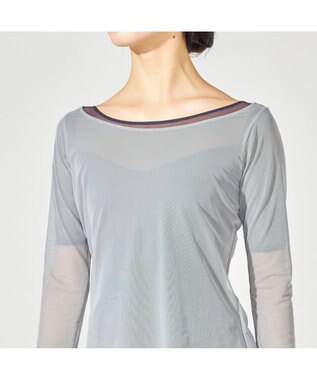 Chacott チュールトップ アッシュグレー