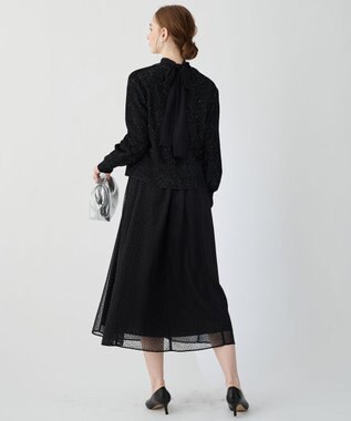 23区 L 【APPLAUDIR】スパングル コンパクトカーディガン ブラック系