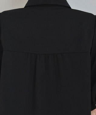 Tiaclasse L 【洗える】パフスリーブシャツブラウス ブラック