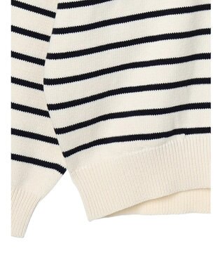 AMERICAN HOLIC 衿付きニットプルオーバー Border Ivory