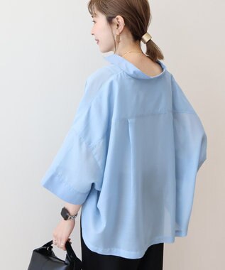 AMERICAN HOLIC Wポケットシアー半袖シャツ Light Blue