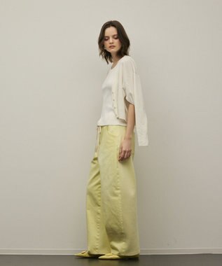 GRACE CONTINENTAL スリーブスリットニットカーディガン ホワイト