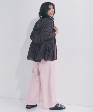 UNFILO 【VERY掲載】ラッシュガード ペプラムフーディ チャコール