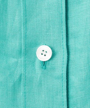 23区 【エステータ】チンツリネン オーバーサイズ シャツ ターコイズブルー系