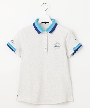 23区GOLF 【WOMEN】【UVケア・吸水速乾】ハニカムカノコ 半袖ポロシャツ ライトグレー系