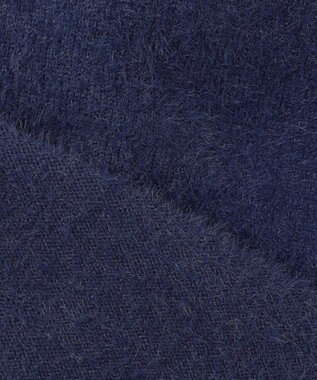 ANY L フェザーカーディガン×ニットスカートセットアップ ネイビー