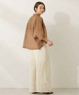 AMERICAN HOLIC Wポケットシアー半袖シャツ Beige