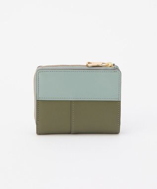 russet 【2025AW新作】パッチワークハーフウォレット(SO-430) Khaki/Sax