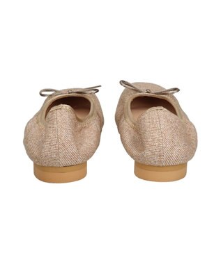 Bridget Birkin ＜抗菌消臭＞【Bridget Birkin】スクエアデイリーバレエシューズ ベージュ雑材