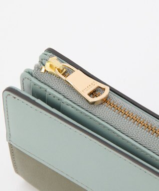 russet 【2025AW新作】パッチワークハーフウォレット(SO-430) Khaki/Sax