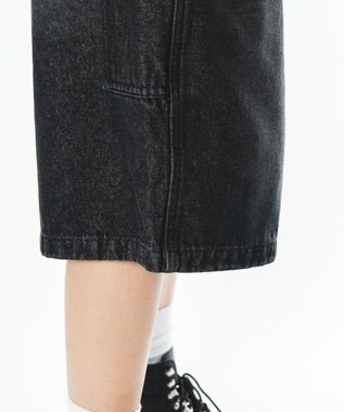 WEGO 【ユニセックス着用ITEM】ダブルニーデニムショーツ デニムブラックソノタ