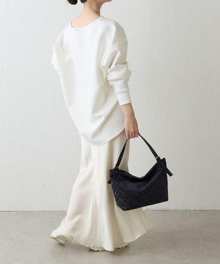 russet ナイロンジャガード2WAYワンハンドルトートバッグ(SF-268) Purple/BR