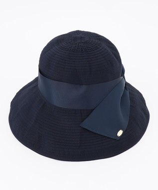 TOCCA 【UV95%以上カット・吸水速乾・抗菌防臭・洗える・サイズ調整可】GROSGRAIN RIBON HAT 帽子 ネイビー系