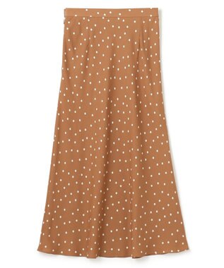 BEIGE， 【S-size】VIGNON / ドットスカート Camel ×Ecru