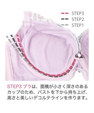 BRADELIS New York 【BRADELIS New York / 育乳ブラ・STEP3 整える】ジャクリーンステップ3ブラ22S1 ラベンダー