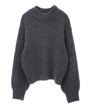 earth music&ecology 透かしベロアモールプルオーバー