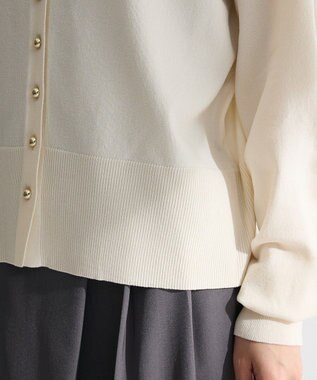 Green Parks 金釦コンパクトニットカーディガン White